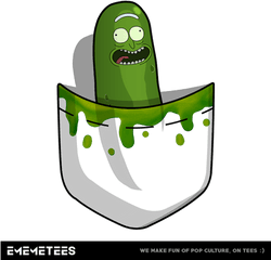 Pickle Rick In A Pocket Png - Pickle Rick In Pocket