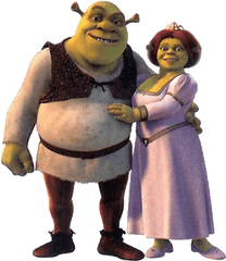 Cartoon Characters Madagascar And Shrek Png - Shrek And Fiona And Donkey