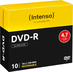 Intenso Dvd - R 47 Gb 10 Discs Slimcase Intenso Png