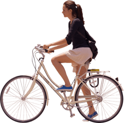 Girl Ride Bicycle Png Image - Ride A Bike Png