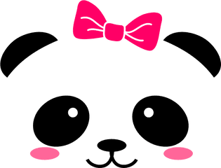 Cute Animal Face Vinyl Decals - Panda Cute Png