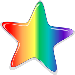 Library Of Star Image Black And White Png Files - Rainbow Star Clipart