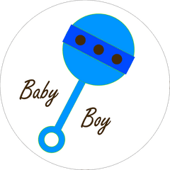 Iabbrc26 Its A Boy Baby Rattle Clipart Today1586995915 - Circle Png