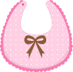 Silhouette Baby Shower Invitations - Baby Girl Bib Clipart Png