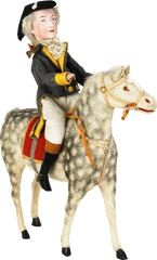 Antique German Horse Candy Container - George Washington Candy Container Png