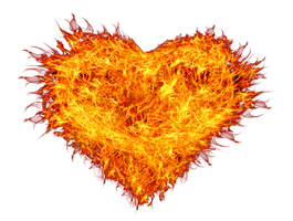 Fire Heart Vector Flame Burning - Free PNG