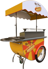 Cart Designed To Sell And Serve Hot Dog - Hot Dog Cart Png