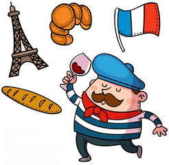 France Clipart Cheese French - French Cartoon Png