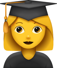 Graduated Woman Emoji Icon Download Free - Free PNG