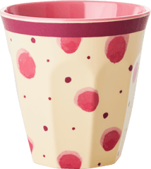 Medium Melamine Cup - Pink Watercolor Splash Flowerpot Png