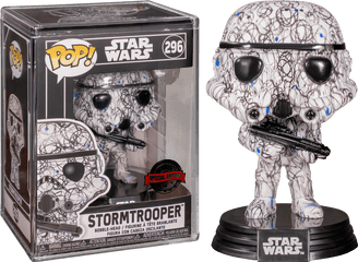 Star Wars - Stormtrooper Futura Pop Vinyl Figure With Pop Protector Pop Futura Star Wars Png