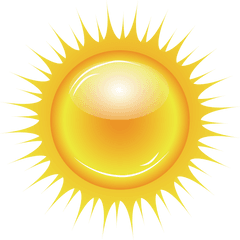 Yellow Transparent Background Sun Clipart - Transparent Sun Png Vector