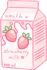 Overlay Png Filter Freetoedit Boba - Aesthetic Strawberry Milk Carton