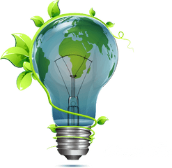 Earth Light Bulb Transparent Png Image - Energy Saved Is Energy Generated