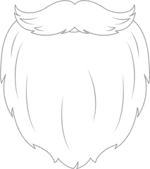 Santa Beard Mask Clipart - Cartoon Png