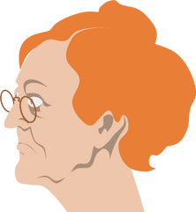 Redhead Grandma Clipart - Grandparents Should Not Raise Their Grandchildren Png