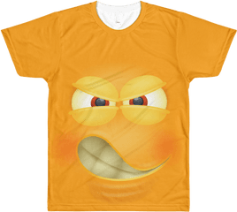 Menu0027s Funny Angry Face T - Shirt Funny Angry Emoji Tshirt Anamanaguchi Shirt Png