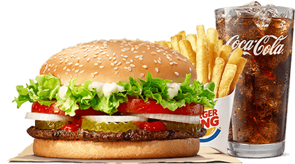 Download Free Png Burger King Menu - Whopper Meal Burger King