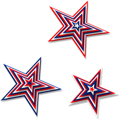 Red White And Blue Star Png Transparent - Portable Network Graphics