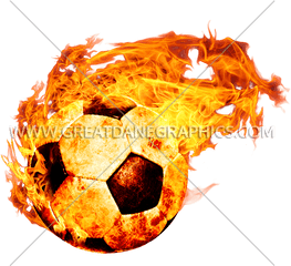 Fireball Soccer - Basketball With Fire Png