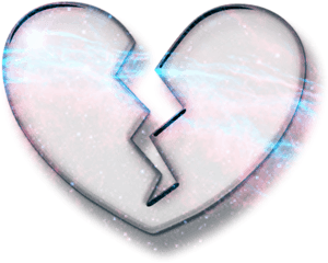 Broken Heart Emoji Galaxy Effect Crown Art - Galaxy Broken Heart Png