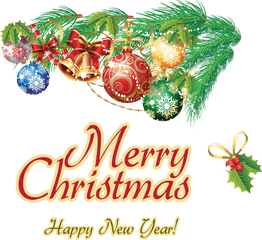 Merry Christmas And Happy New Year - Merry Christmas Happy New Year Clipart Png