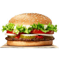 King Whopper Sandwich Hamburger Big Cheeseburger Burger - Free PNG