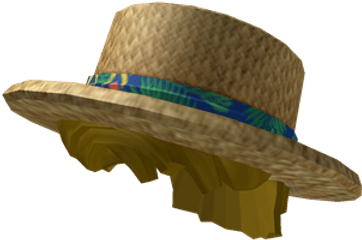 Blonde Beach Day Straw Hat - Fedora Png