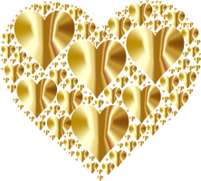 Heart Shiny Gold Download HD - Free PNG