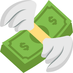 Emoji Flying Money Png Clipart - Money Emoji Png