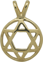 Gold Plated Double Bail Star Of David - Locket Png