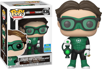 Big Bang Theory Leonard Hofstadter As Green Lantern Pop Exclusive - Big Bang Theory Pop Figures Png