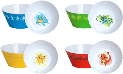Pokemon - Cereal Bowl Set Of 4 Cereal Bowl Png