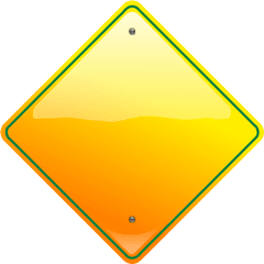 Stop Sign With Apple Clip Art - Yellow Sign Png