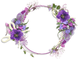 Floral Border Circle Botanical Frame - Free PNG