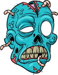 Download Hd Scary Face Cartoon Png - Transparent Cartoon Zombie Face