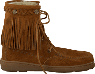 Cognac Minnetonka Ankle Boots Pile Lined Tramper Boot - Work Boots Png