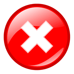 Red Cross Mark Png Transparent Images - Error Icon