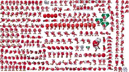 Sonic The Hedgehog 3 Sprite Sheets - Sonic 3 Knuckles Sprite Sheet Png