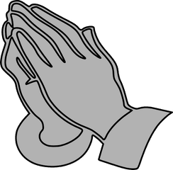 Black And White Praying Hands Clip Art - Praying Hands Clipart Png