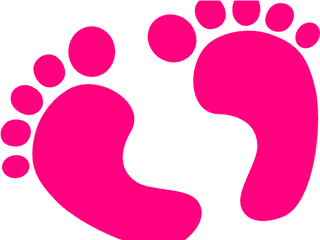 Baby Foot Clipart - Gold Baby Feet Clipart Png