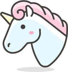 Unicorn Free Icon Of Another Emoji Set - Easy Unicorn Drawing Head Png