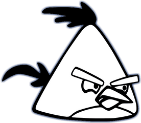 Bird Clipart Png Black And White - Yellow Angry Bird Characters