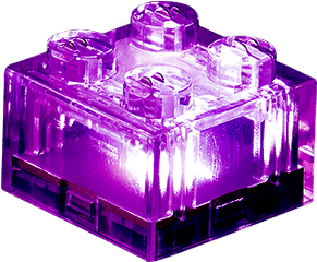 Transparent Purple 2x2 Light Stax Brick Png Effect