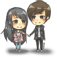 Chibi Couple Anime Free HQ Image - Free PNG