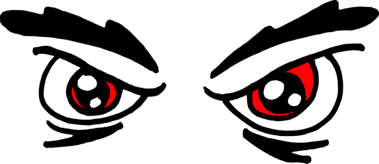 Angry Red Eyes - Angry Blue Eyes Png