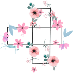 Download Rectangle Flower Lineas Background Overlay - Mountain Garland Png