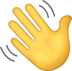 Waving Hand Emoji [Free Download IOS Emojis] Icon File HD - Free PNG