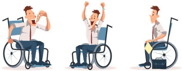 Best Premium Disabled Wheelchair Coworker Express Emotion - Wheelchair Exercise Vector Free Png