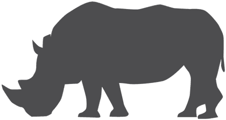 Pin - Rhino Silhouette Png